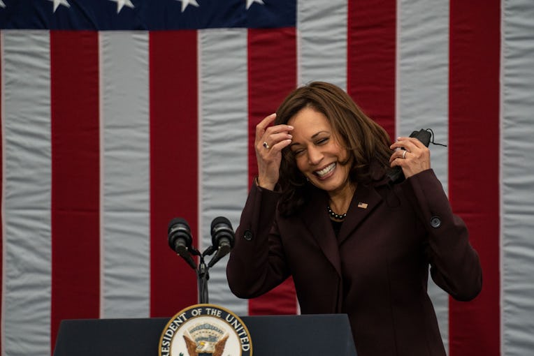 WASHINGTON, DC - DECEMBER 01: Vice President Kamala Harris attends a meeting of the National Space C...