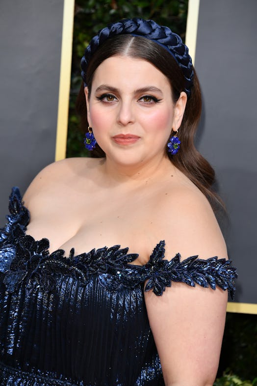 Beanie Feldstein wearing a BaubleBar headband at the 77th Annual Golden Globe Awards. 