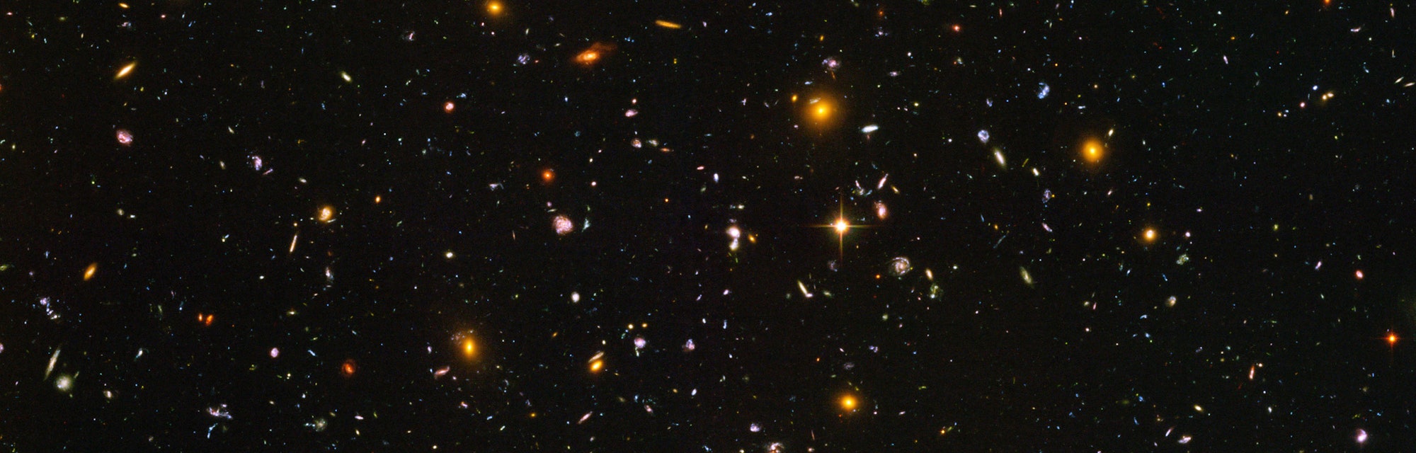IN SPACE:  In this NASA handout, a view of nearly 10,000 galaxies are seen in a Hubble Telescope com...