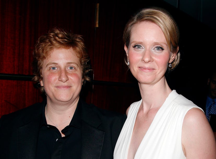 Cynthia Nixon and her wife Christine Marinoni at the 60th Annual Tony Awards in New York City in 200...