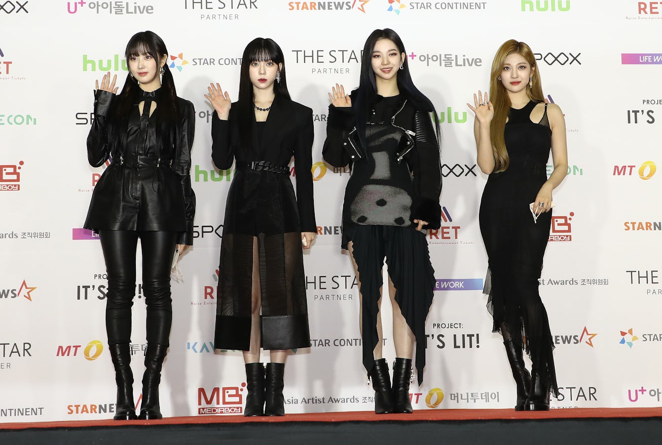 SEOUL, SOUTH KOREA - DECEMBER 02: (EDITORIAL USE ONLY) Aespa attend the Asia Artist Awards on Decemb...