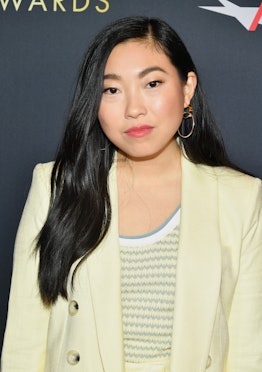 Awkwafina wearing Jenny Bird earrings at the 20th Annual AFI Awards. 