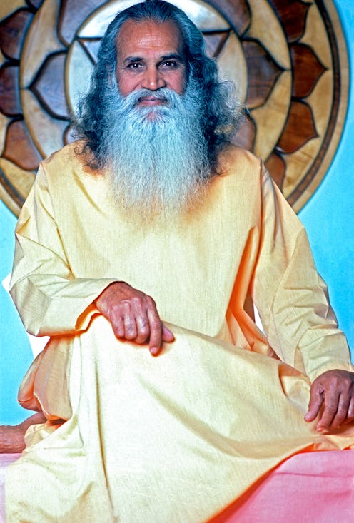Indian religious teacher and spiritual master Swami Satchidananda poses for a portrait circa Decembe...