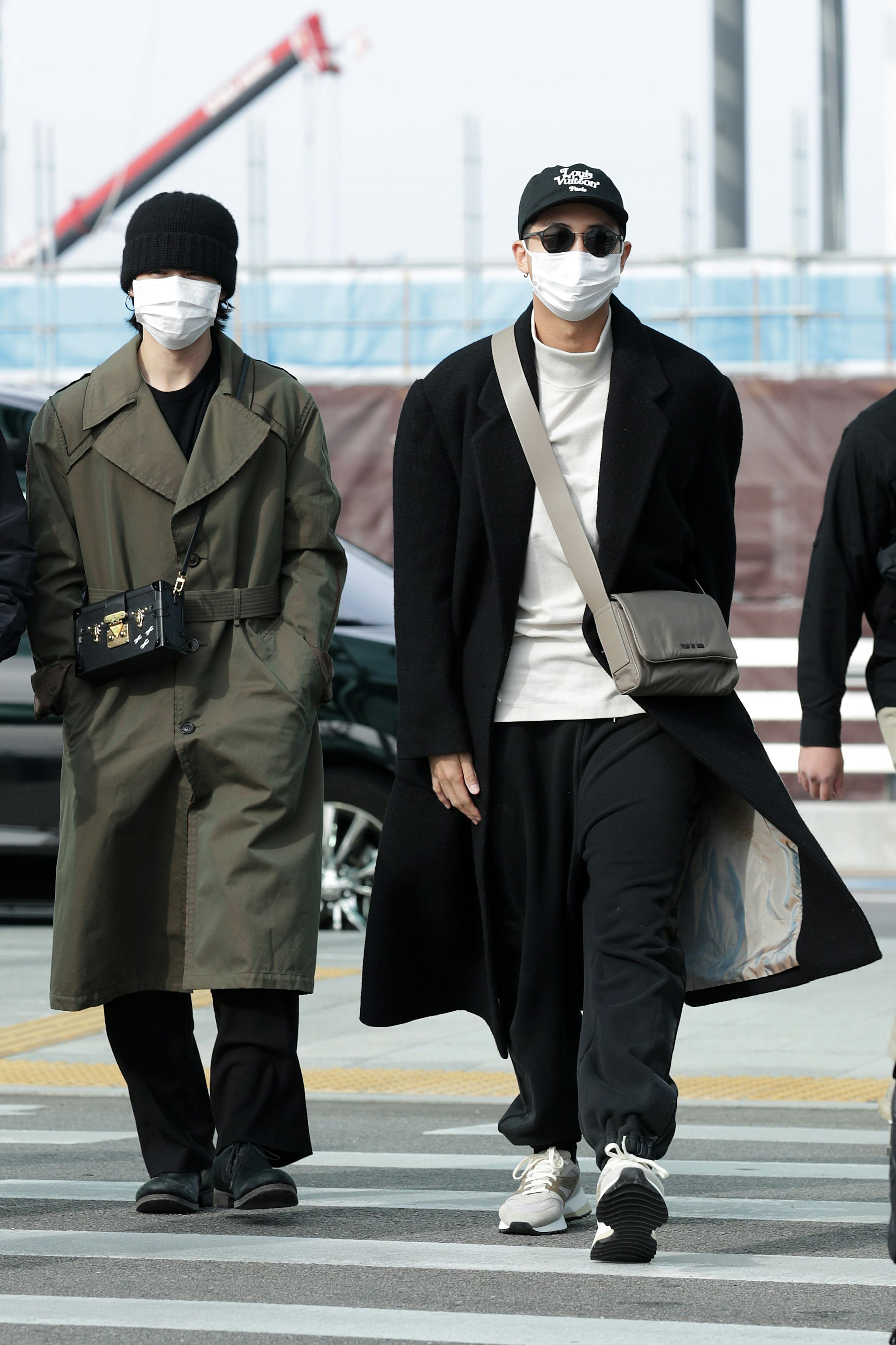 INCHEON, SOUTH KOREA - NOVEMBER 17: Boy band BTS is seen at Incheon International Airport on Novembe...