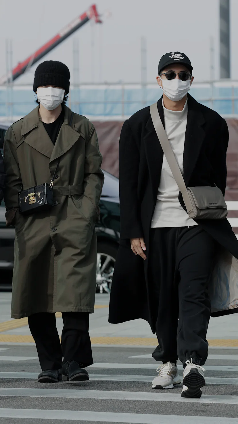 INCHEON, SOUTH KOREA - NOVEMBER 17: Boy band BTS is seen at Incheon International Airport on Novembe...