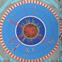 GENEVA, SWITZERLAND - DECEMBER 13:  A painted representation of the ATLAS LHC is seen on December 13...