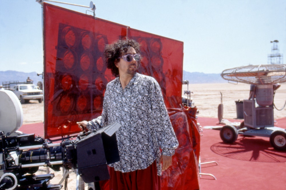 American director Tim Burton on the set of his movie Mars Attacks!. (Photo by Warner Bros. Pictures/...