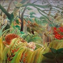 Henri Rousseau, French school. Surprised! or Tiger in a Tropical Storm. Oil on canvas (130 x 162 cm)...