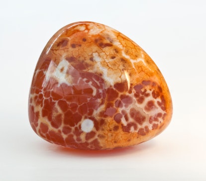 a fire agate crystal, ideal for aries individuals 