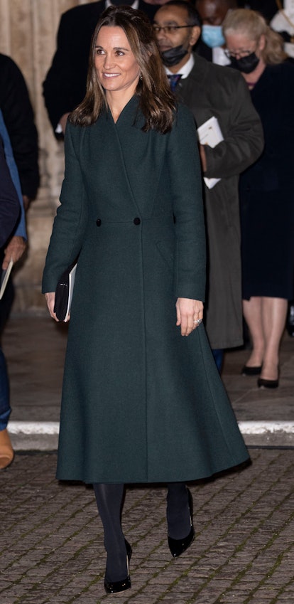 Pippa Middleton wearing a coat from The Fold.
