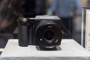 COLOGNE, GERMANY - SEPTEMBER 24: The new Hasselblad X1D camera is displayed at the 2016 Photokina tr...