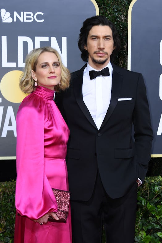 Adam Driver and Joanne Tucker at the 77th annual Golden Globe Awards in 2020.