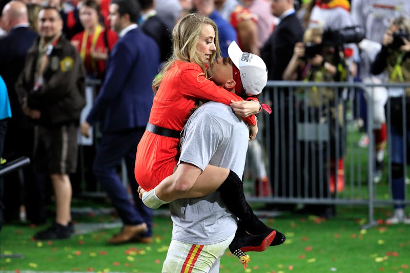 Kansas City Chiefs quarterback Patrick Mahomes with fiancée Brittany Matthews Photo via Andy Lyons/G...