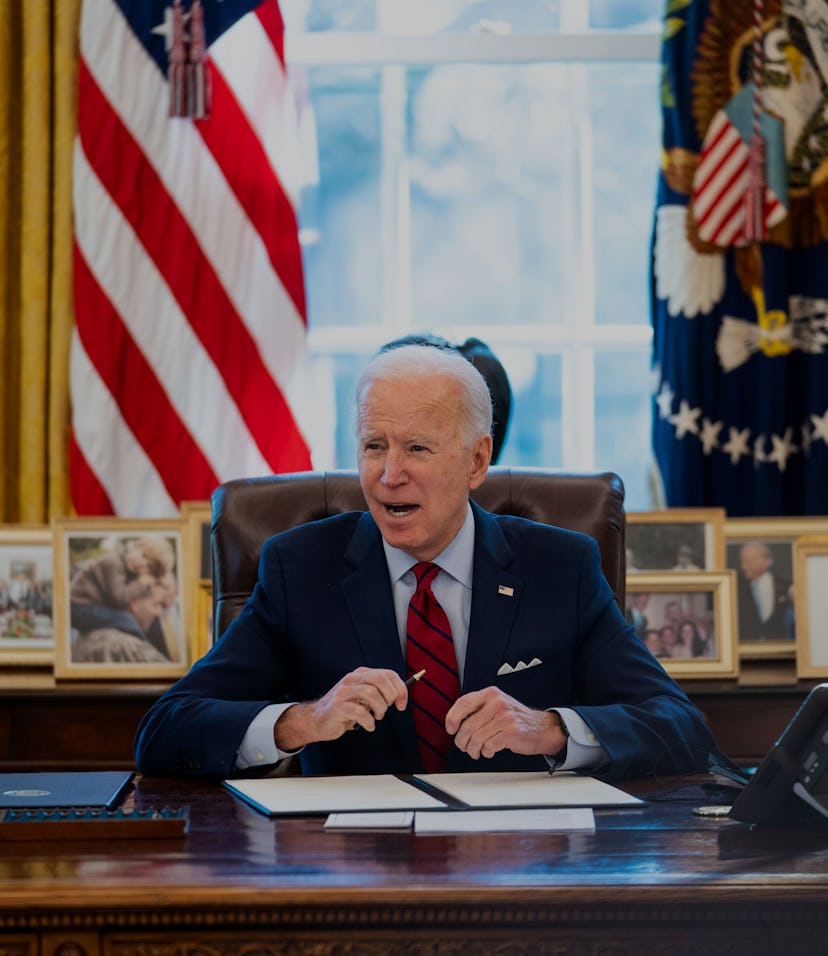 President Joe Biden is seen at the White House.