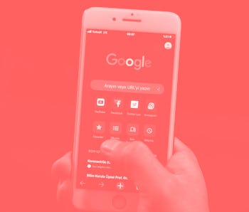 Google Search app opened on an iPhone.