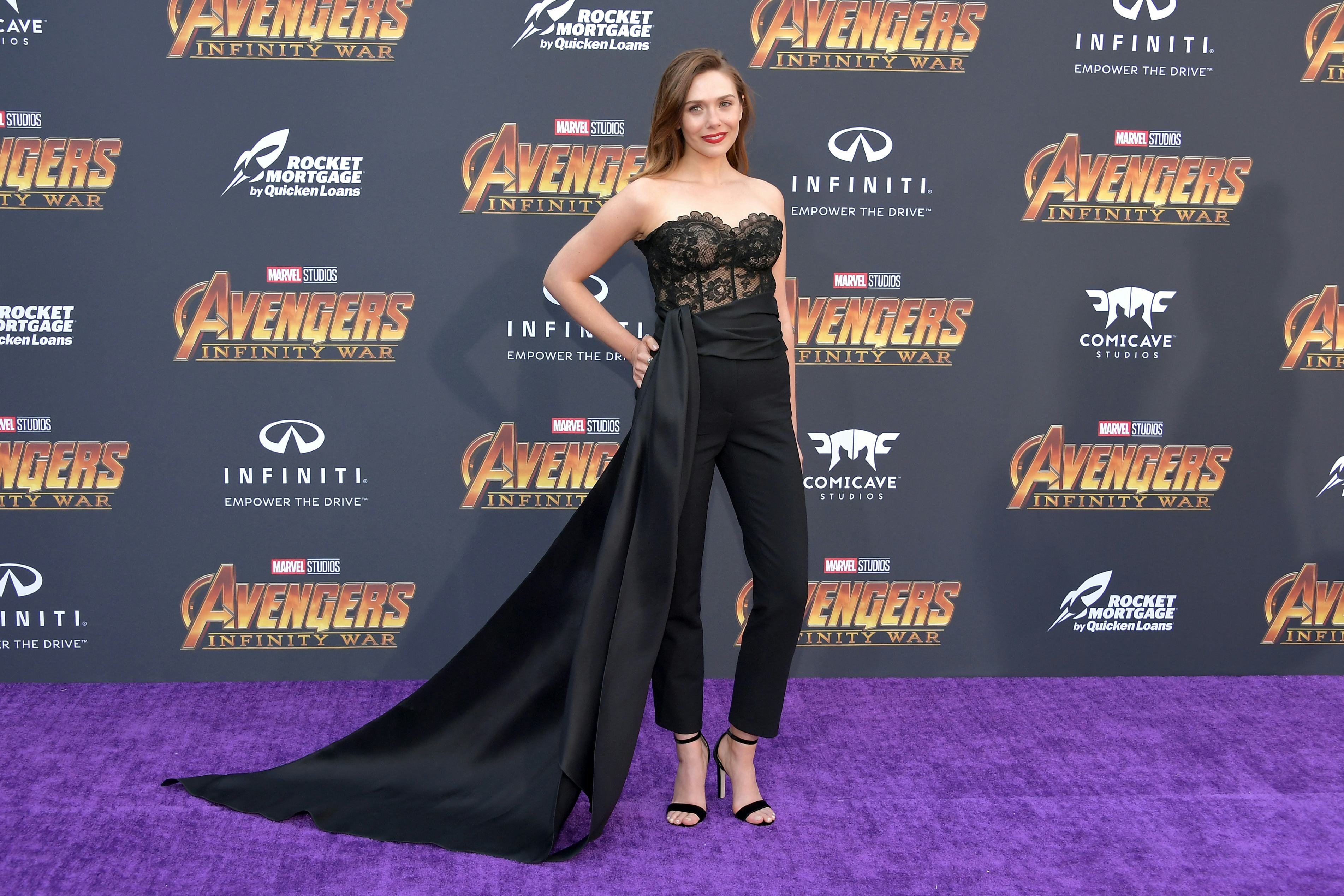 Elizabeth Olsen at the 2018 premiere of Avengers: Infinity War