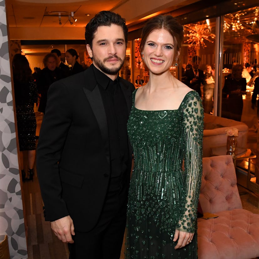 Kit Harington and Rose Leslie. Photo via Getty images