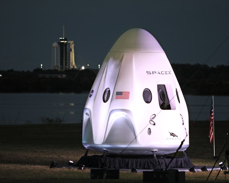 SpaceX Crew Dragon space capsule.