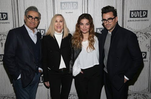 The cast of 'Schitt's Creek' reflects on working together in Q&A with Patrick Stewart. Photo via Get...