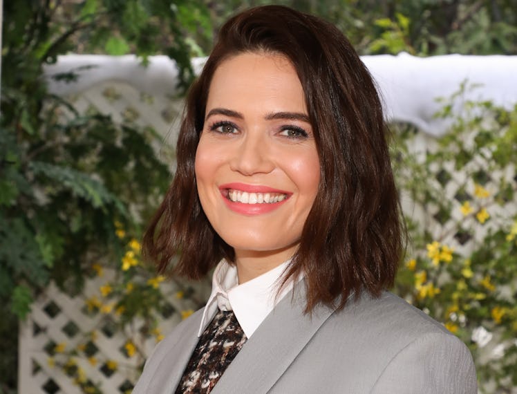 Singer Mandy Moore smiling while posing for a photo