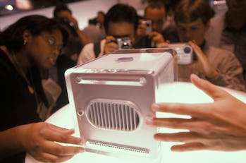 A photo of Apple's previous G4 Cube.