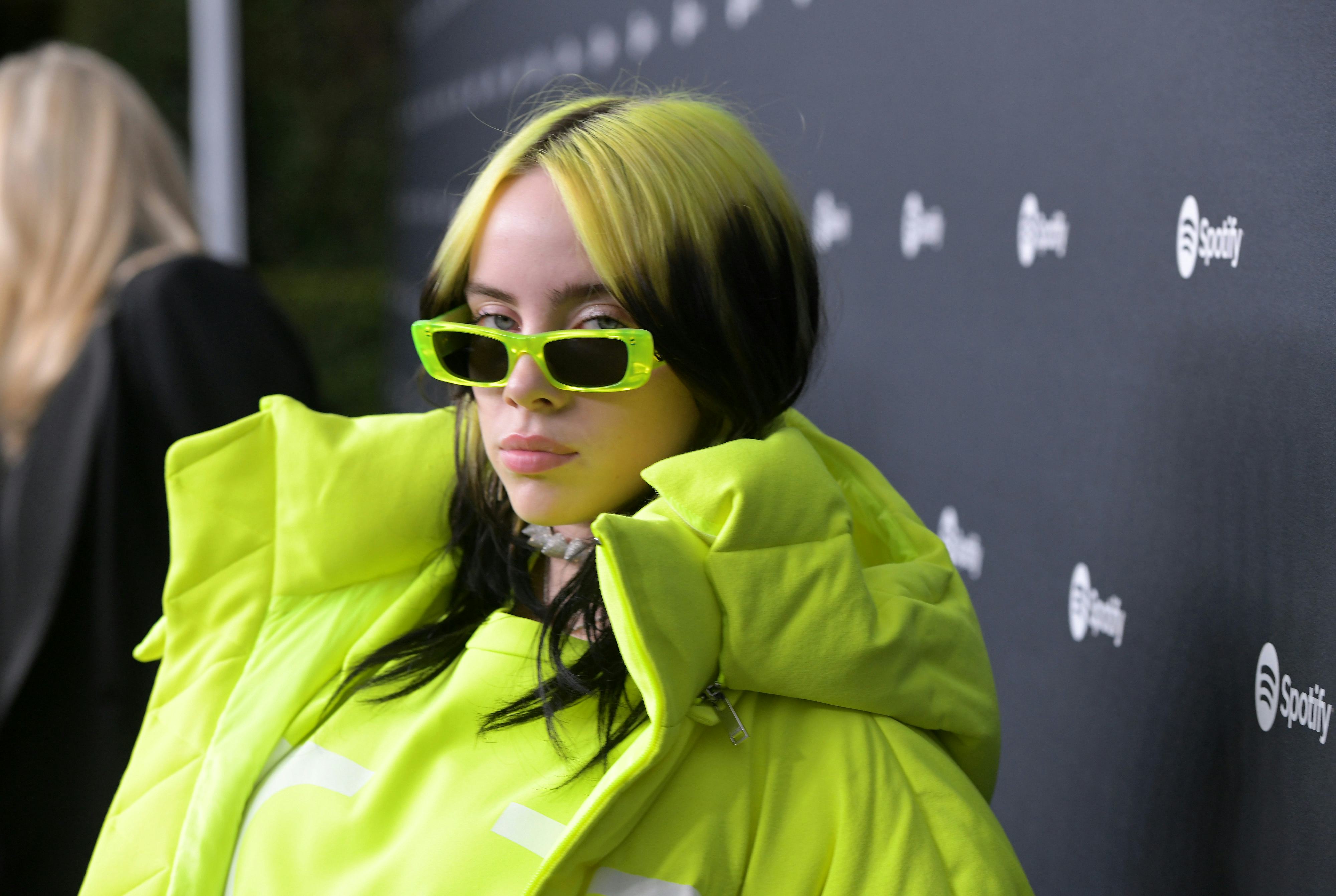 billie eilish green puffer jacket