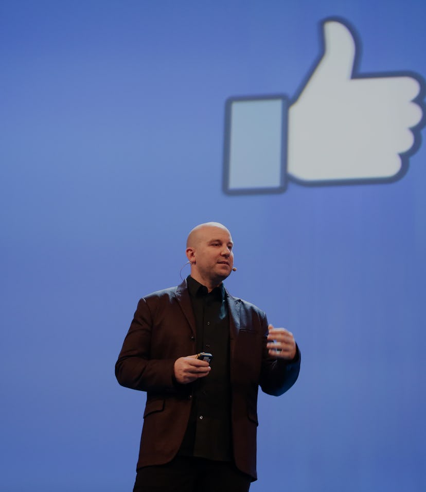 Facebook executive Andrew Bosworth speaking on stage.