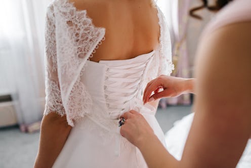 wedding, bride, bridesmaid