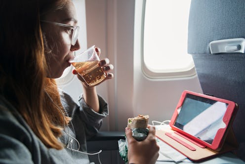 airplane, food, drink, tablet