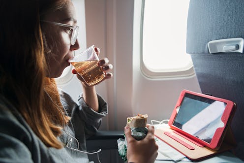 airplane, food, drink, tablet