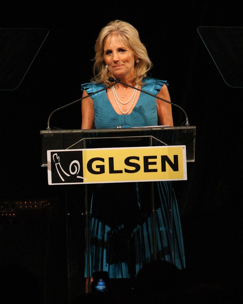 Dr. Biden speaks at the 6th Annual GLSEN Respect Awards at Gotham Hall on June 1, 2009 in New York C...