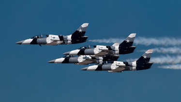 Black Diamond Jet Team in flight