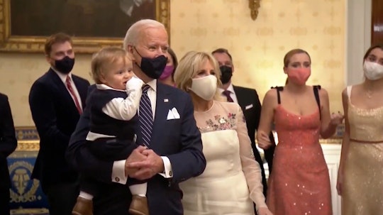 Baby Beau Biden gets his own little crib at the White House.