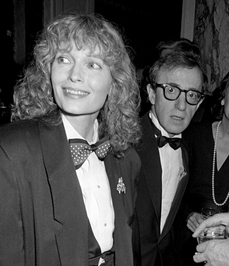 Woody Allen and Mia Farrow at an event in 1986. Photo via Getty Images