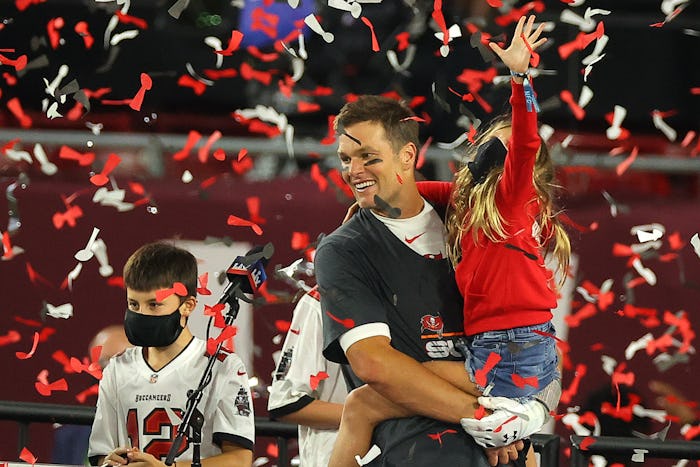Tom Brady celebrated his Super Bowl win with his three kids.
