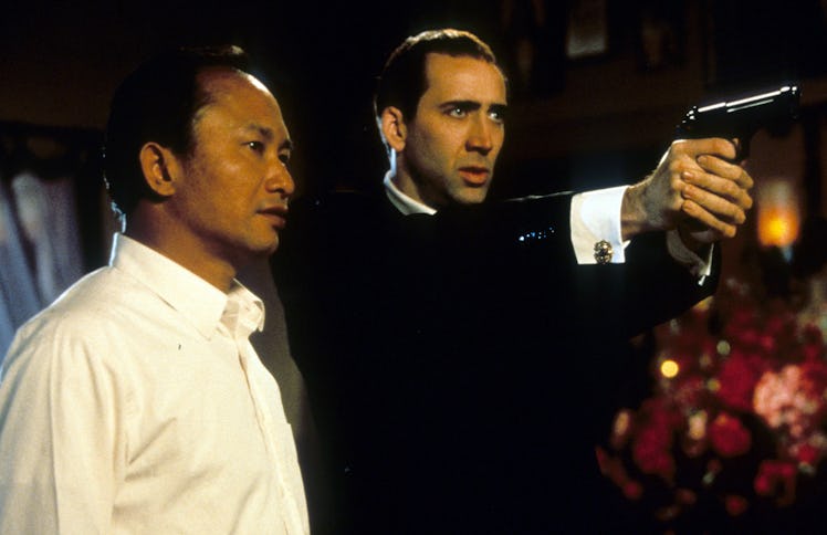 Director John Woo and Nicolas Cage