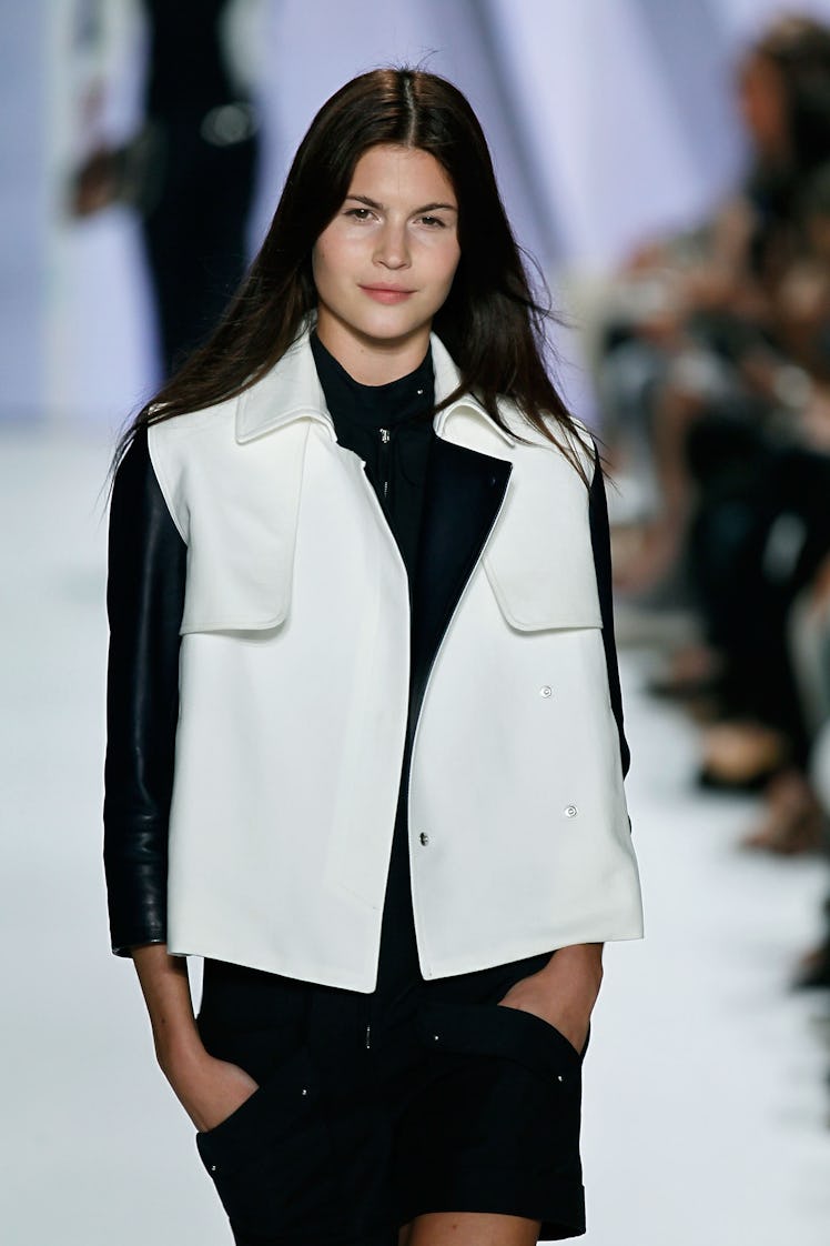 NEW YORK, NY - SEPTEMBER 10:  Model Lina Sandberg walks the runway at the Lacoste Spring 2012 fashio...