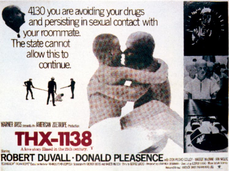 Thx-1138, poster, 1971. (Photo by LMPC via Getty Images)