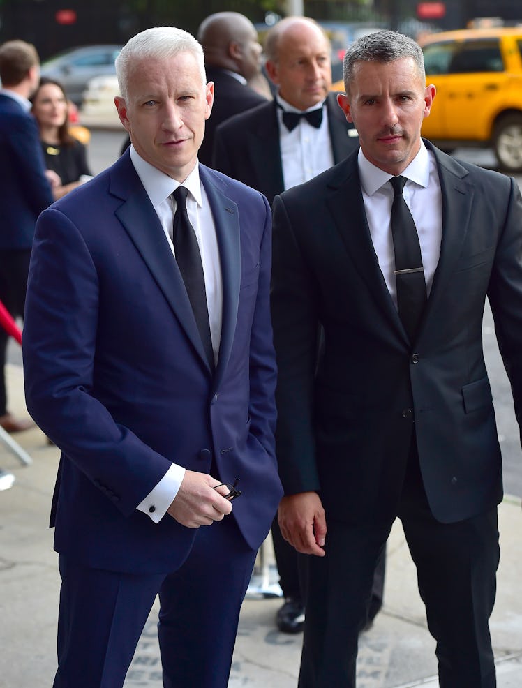 NEW YORK, NY - JUNE 16:  Anderson Cooper, Benjamin Maisani are seen  on June 16, 2015 in New York Ci...