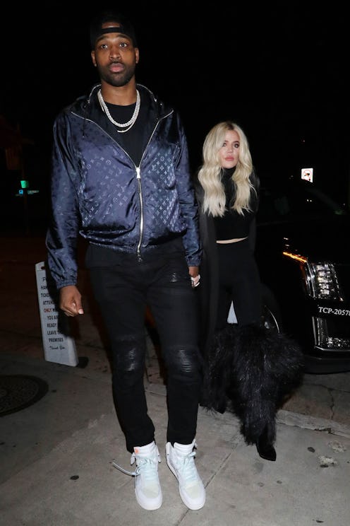 LOS ANGELES, CA - JANUARY 13: Khloe Kardashian and Tristan Thompson are seen on January 13, 2019 in...