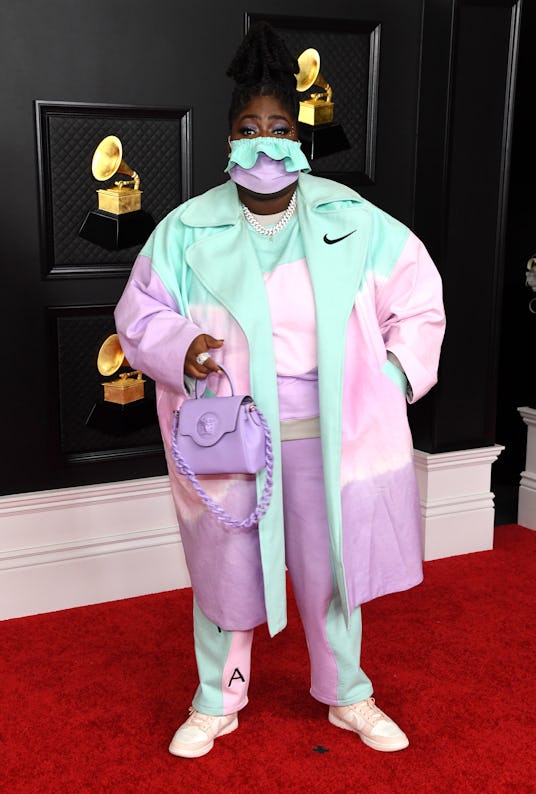 Chika in a tie-dye Nike look at the 2021 Grammys.