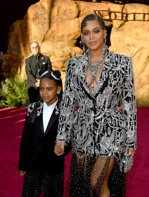 HOLLYWOOD, CALIFORNIA - JULY 09: (L-R) Blue Ivy Carter and Beyoncé attends the premiere of Disney's ...