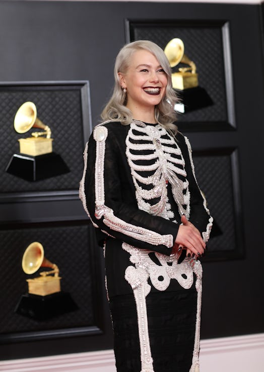 Los Angeles, CA - March 14: 
Phoebe Bridgers on the red carpet at the 63rd Annual Grammy Awards, at ...