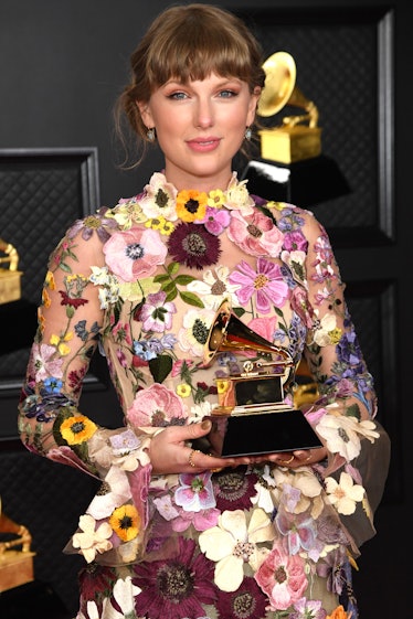 LOS ANGELES, CALIFORNIA - MARCH 14: Taylor Swift, winner of the Album of the Year award for ‘Folklor...