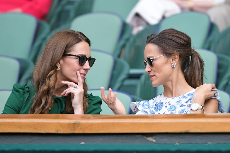 LONDON, ENGLAND - JULY 13: Catherine, Duchess of Cambridge and Pippa Middleton in the Royal Box on C...