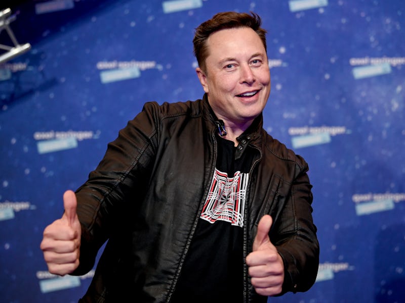 BERLIN, GERMANY DECEMBER 01: SpaceX owner and Tesla CEO Elon Musk arrives on the red carpet for the...