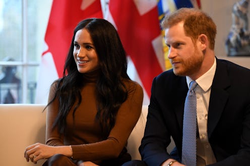 LONDON, UNITED KINGDOM - JANUARY 07: Prince Harry, Duke of Sussex and Meghan, Duchess of Sussex gest...