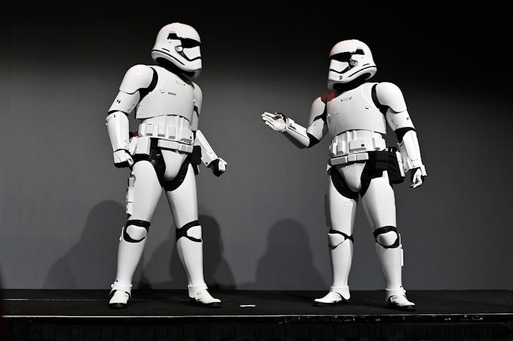 LAS VEGAS, NEVADA - JANUARY 06: Stormtroopers from the movie "Star Wars" perform during a Panasonic ...