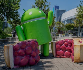 22 August 2019, US, Mountain View: The mascot of the current Android operating system Pie can be see...