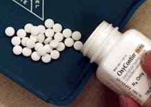 Oxycontin pills. oxycodone hydrochloride. prescription only pain medication. (Photo by Lawrence K. ...